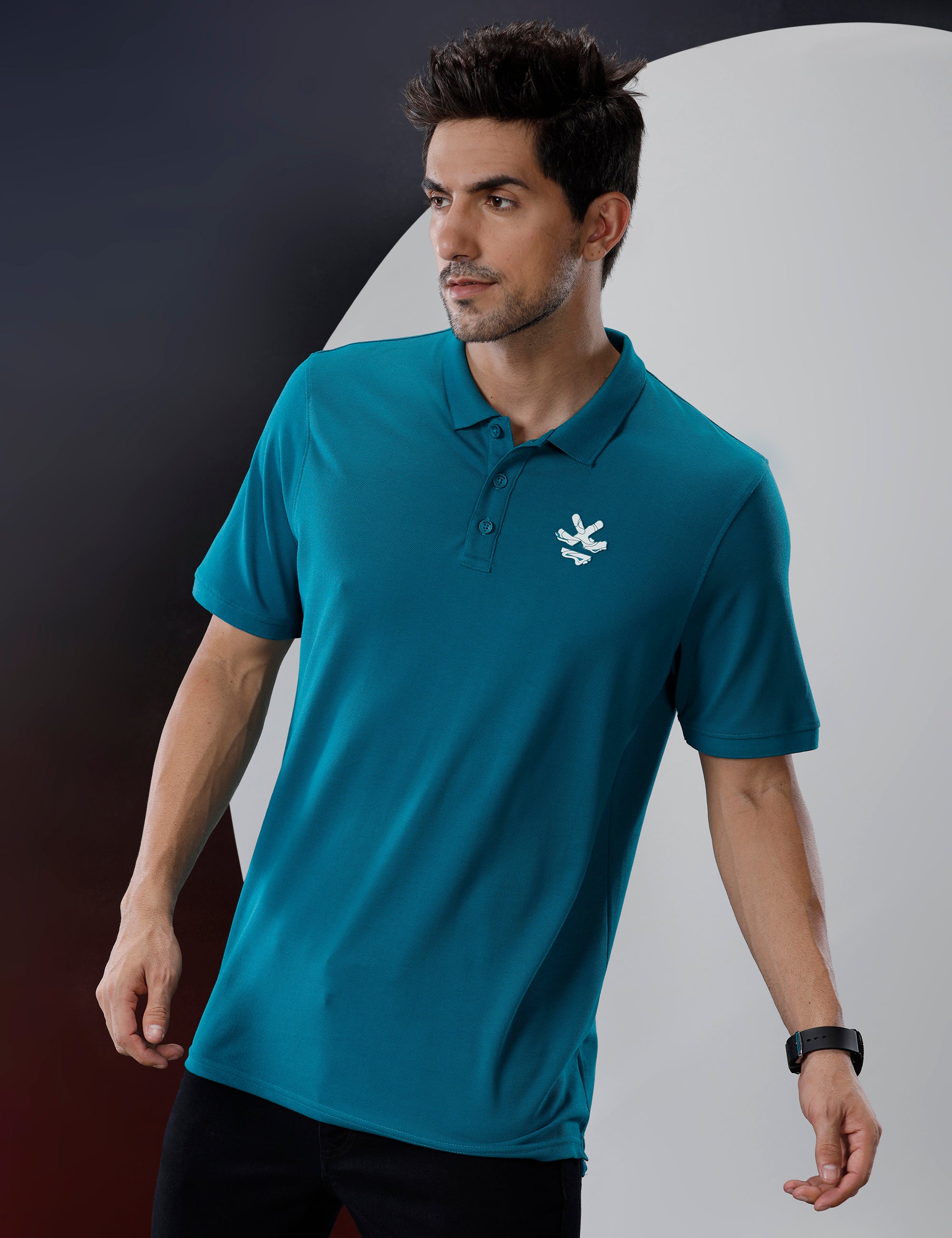 Elite Teal Solid Polo