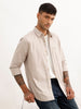 Solid Regular Fit Full Sleeve Shirt | Light Brown