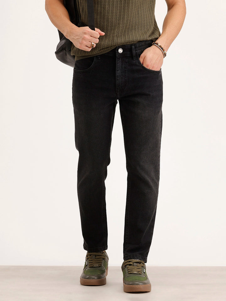 Skinny Crop Denim Jeans | Black