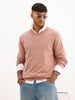 Solid Regular Fit Knitted Sweater | Pink