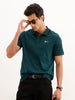 Classic Slim Fit Striped Polo T-Shirt | Green