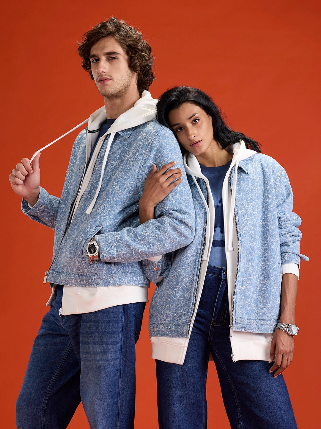 Frostwave Textured Zip Jacket | Blue