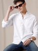 Mandarin Neckline White Shirt