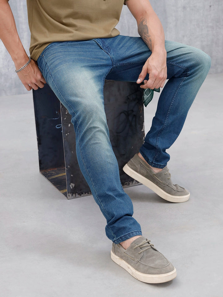 Men's Casual Slim Fit Jeans | Dark Stone