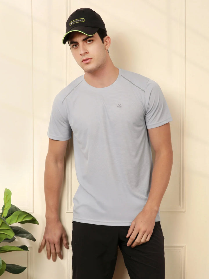 Grey Cut & Sew Short Sleeve T-Shirt