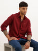 Solid Slim Fit Full Sleeve Shirt | Maroon | WSH02FSSL0181S