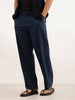 Classic Solid Loose Fit Trouser | Navy Blue