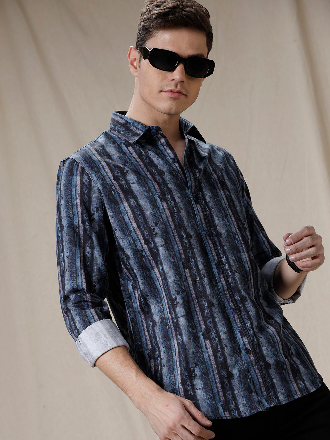 Abstract Stripes AOP Shirt