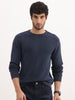 Solid Regular Fit Sweater | Navy Blue