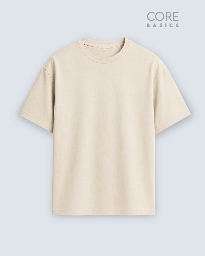 Core Basics Oversized Fit T-Shirt | Essential | Beige