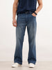 Bootcut Fit Faded Denim Jeans  | Light Blue