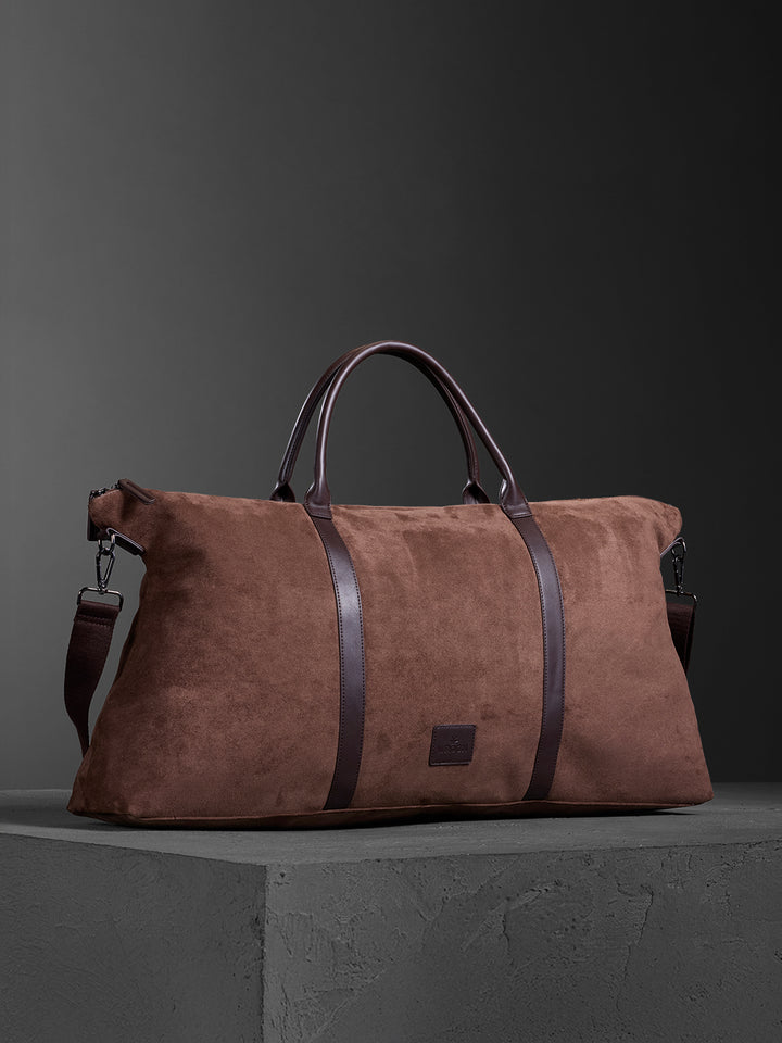 Suede Weekender Duffle | Brown (55L)
