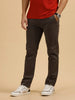 Solid Slim Fit Trouser | Brown