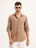 Slim Fit Striped Shirt | Khaki