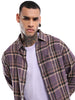 Elite Purple Herringbone Checkered Shirt