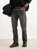 Washed Straight Fit Denim Jeans | Charcoal