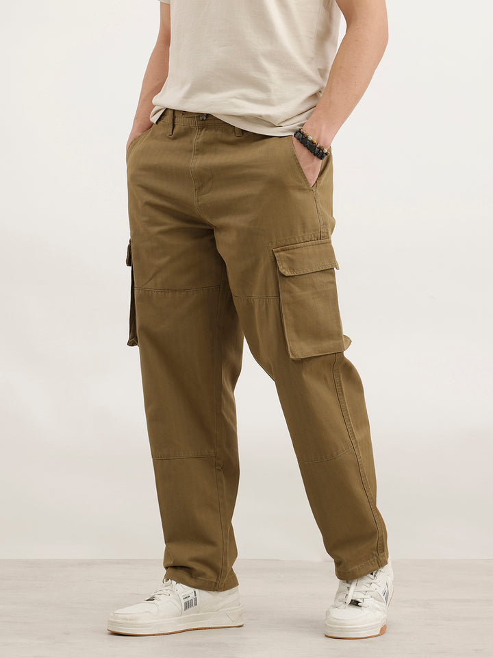 Loose Fit Cargo Trouser  | Olive
