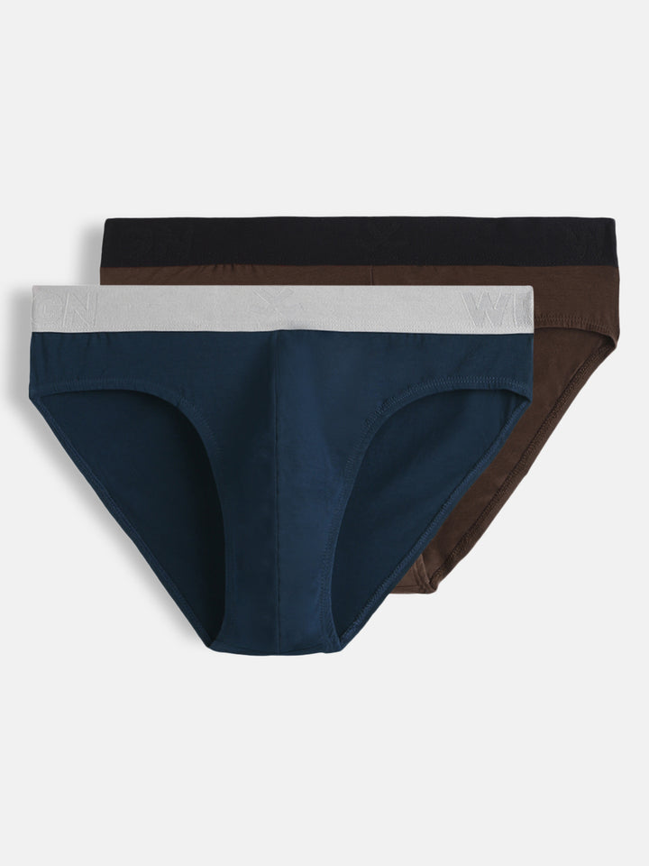 Soft Cotton Solid Pack of 2 Briefs