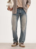 Anti Fit Mud Wash Denim Jeans | Light Blue