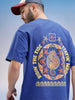 Oversized Fit Puffer Back Printed T-Shirt | Blue