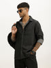 Solid Slim Fit Full Sleeve Shirt | Black