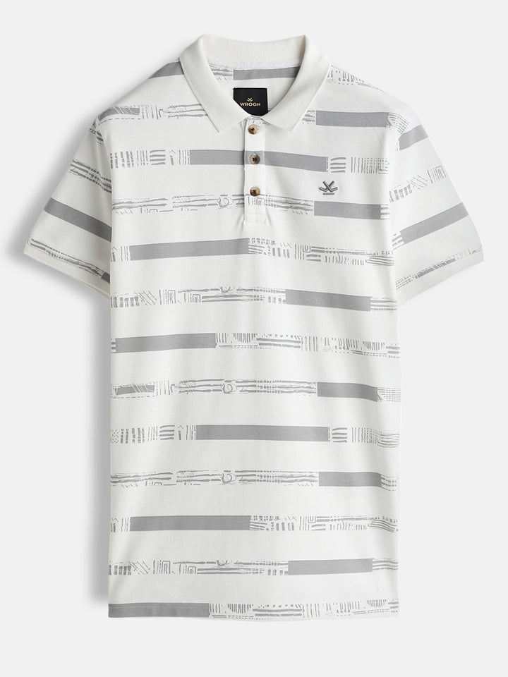 Pure Cotton Yarn Dyed Polo  | Off White