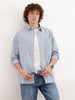 Classic Oversized Striped Shirt | Blue