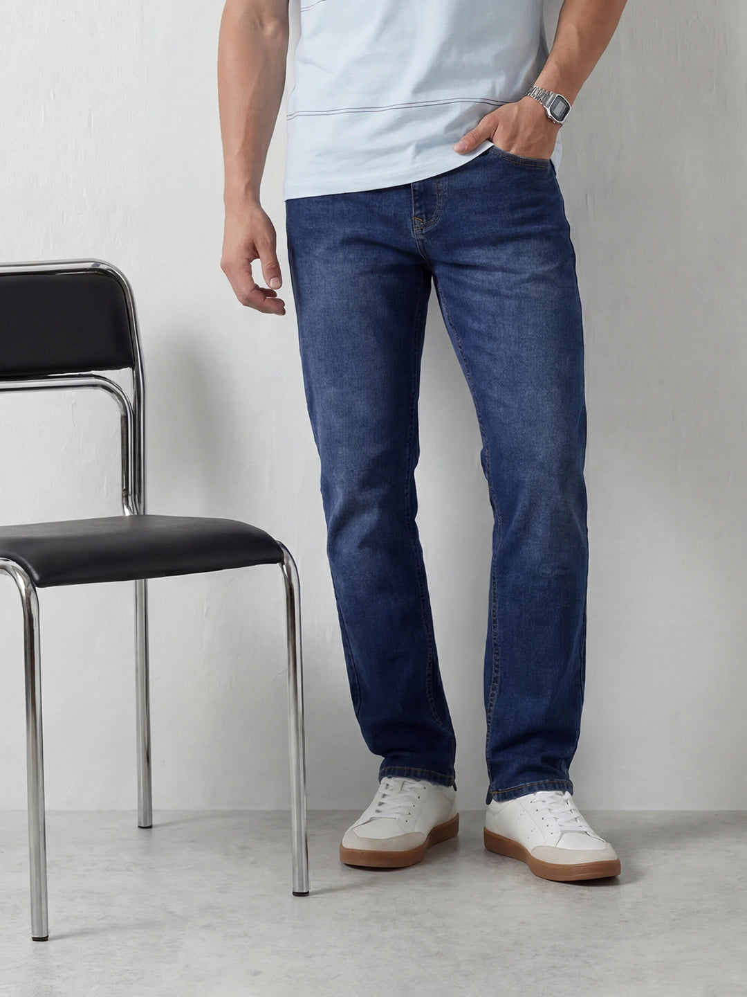 Faded Anti Fit Denim Jeans | Blue