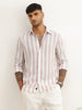 Classic Slim Fit Striped Shirt | Pink