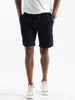 Striped Comfort Navy Blue Shorts