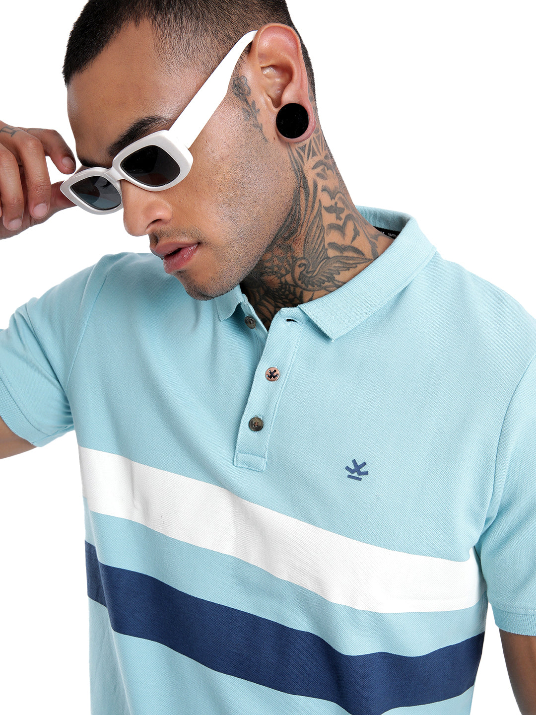 Classic Stripes Printed Polo T-Shirt