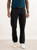 Solid Straight Fit Trouser | Black