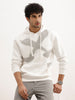 Classic Placement Printed Hooded Sweatshirt | Off White
