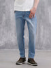 Heavy Fade Skinny Crop Jeans | Light Blue