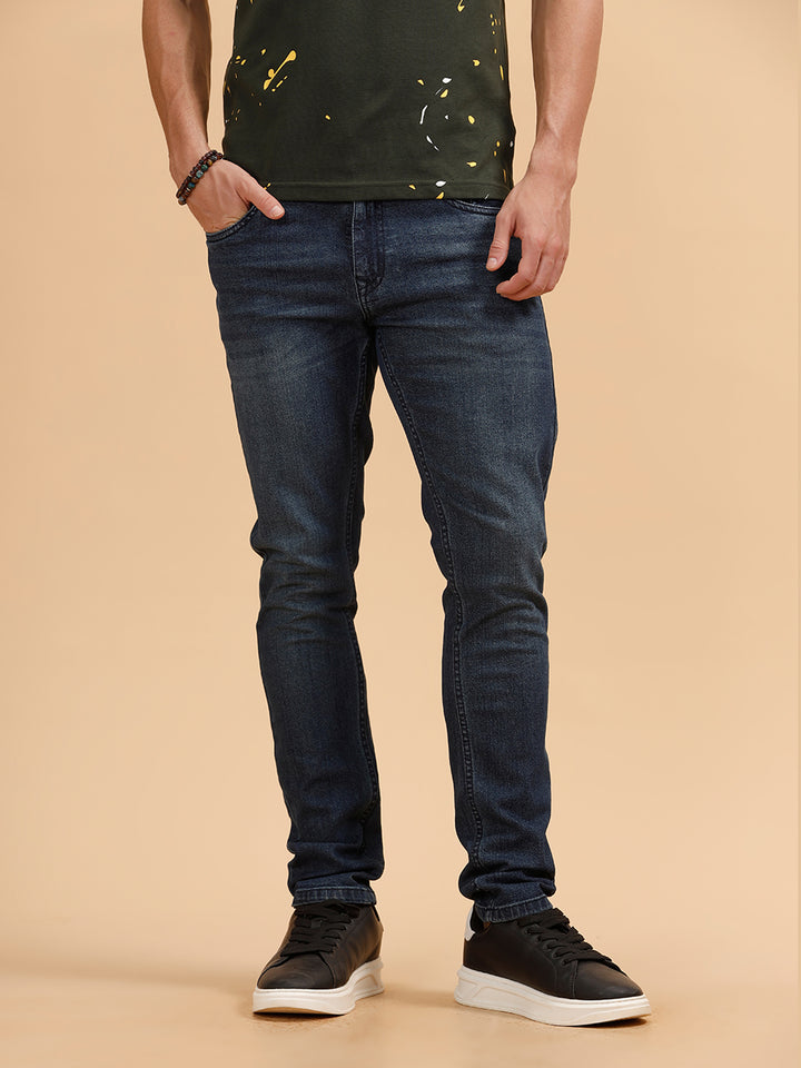 Casual Slim Fit Jeans | Dark Blue