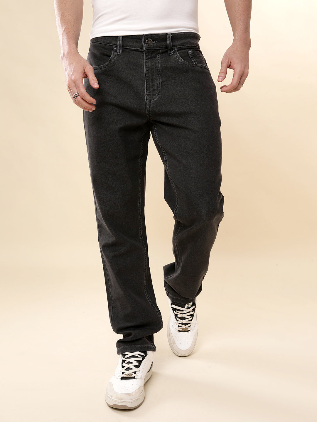 Dark Grey Relaxed Fit Jeans