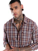 Navy-White Checkered Shirt