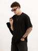 Solid Oversized Fit T-Shirt | Black | WRTS1737M