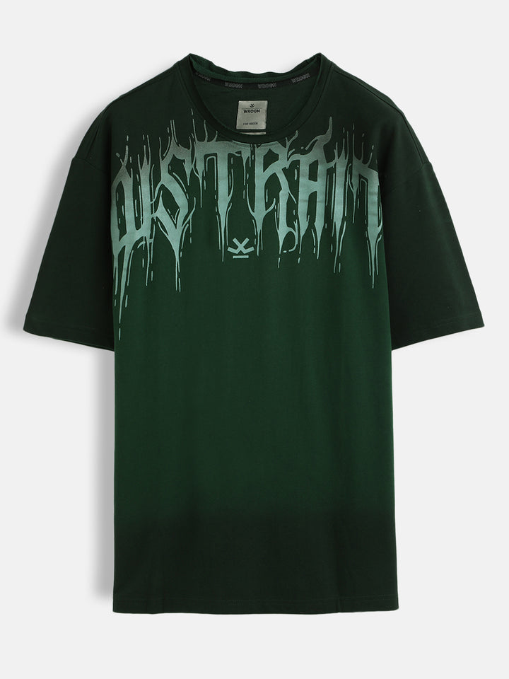 Pigment Spray Ombre T-Shirt | Olive