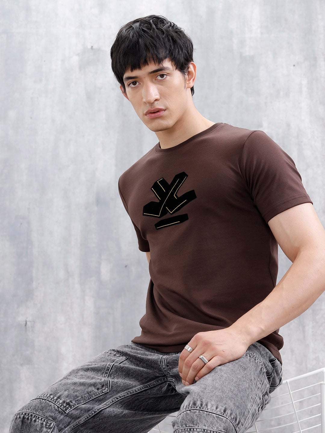 Men's Wrogn Logo Graphic Tee | Brown