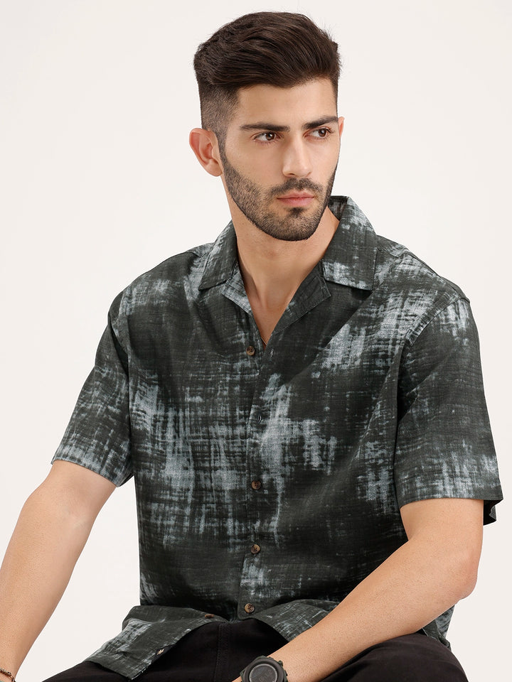 Resort Collar AOP Shirt | Grey
