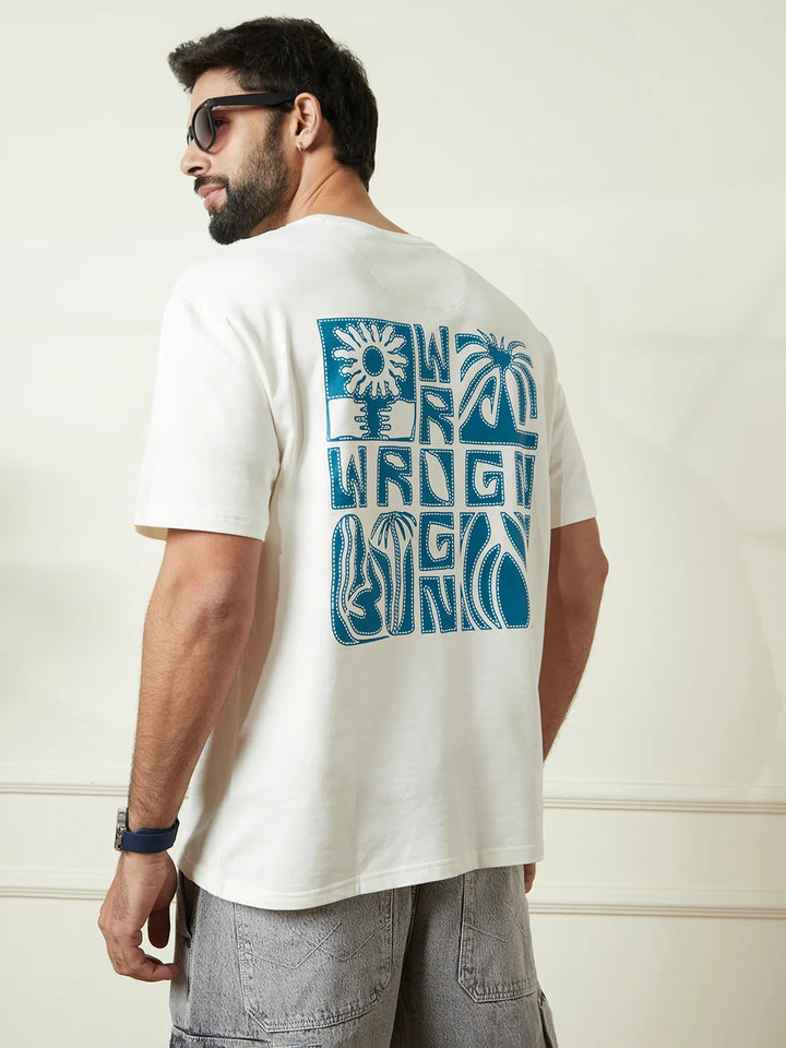 Heavy GSM Back Print T-Shirt | Off White