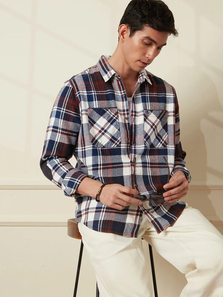 Brushed Flannel Overshirt  | Multicolor
