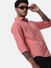 Solid Pink Solid Casual Shirt