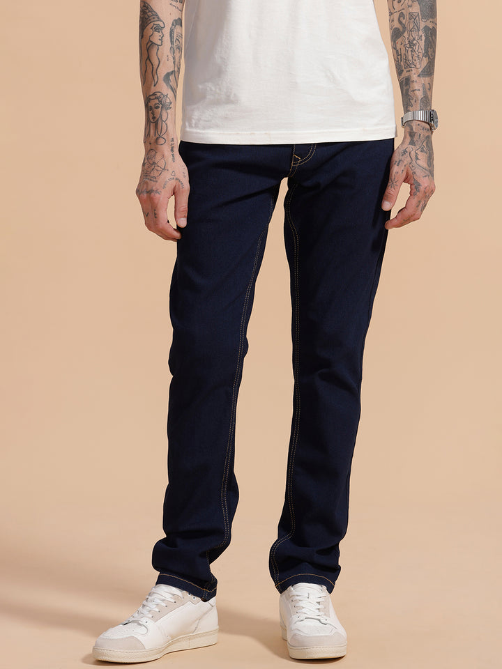 Casual Slim Fit Jeans | Dark Blue