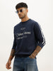Regular Fit Placement Printed Sweatshirt | Blue