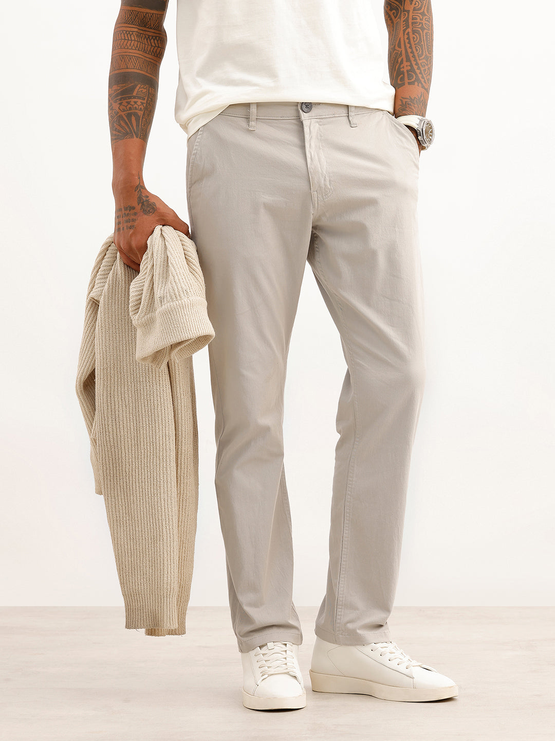 Solid Loose Fit Trouser | Grey