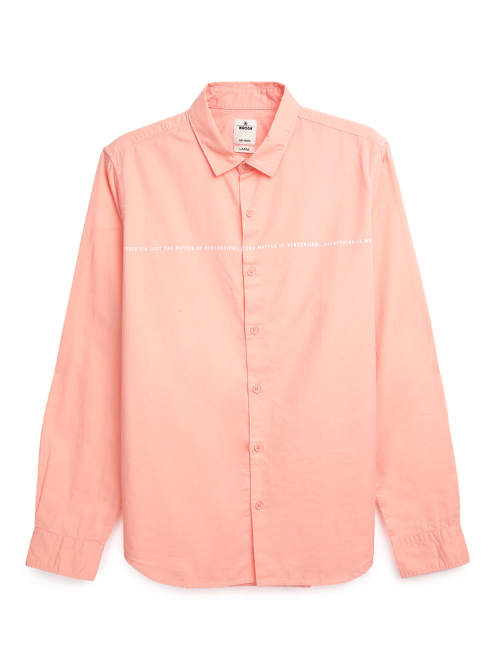 Premium Pink Printed Long Sleeve Shirt