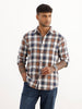 Classic Slim Fit Checkered Shirt | Off White