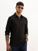 Slim Fit Solid Full Sleeve Shirt | Black | WSH02FSSL0273S